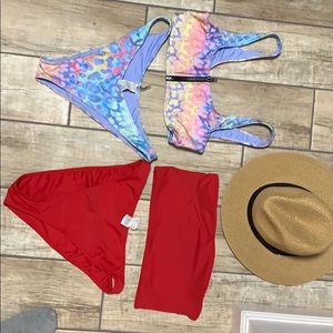 2 forever 21 high legged bikinis